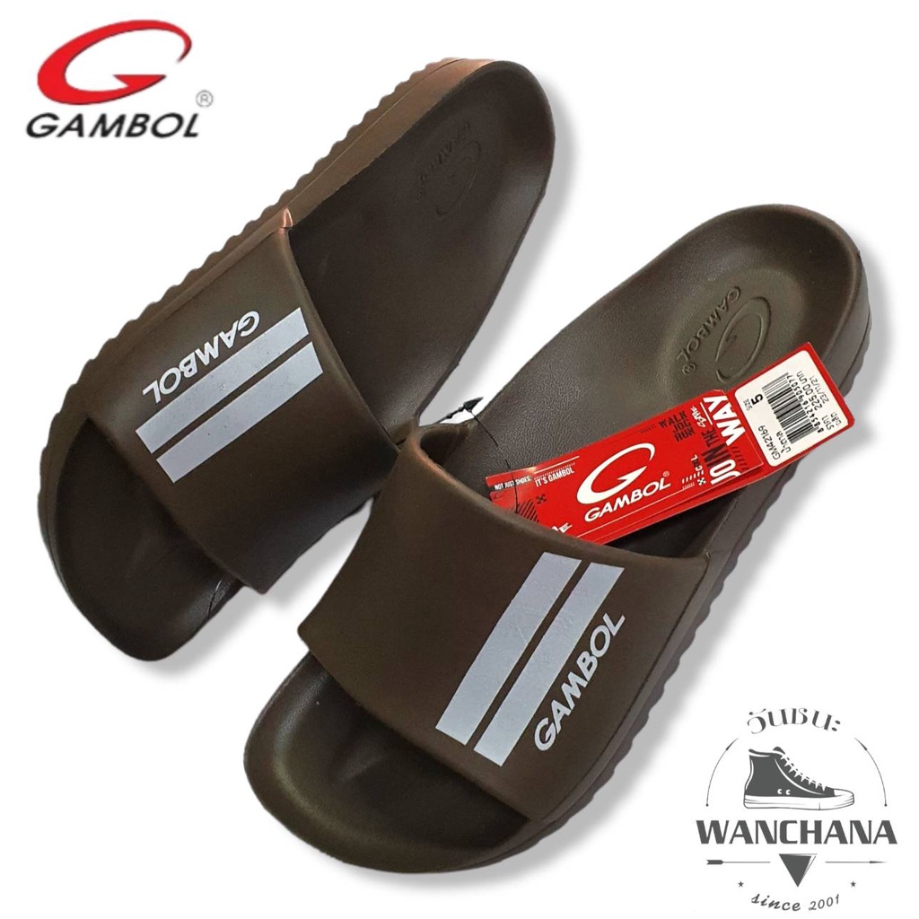 💥รองเท้าแตะGambol รุ่น42169💥 GAMBOL แกมโบล รองเท้าแตะ  รองเท้าแตะชายหญิง Size 4-9