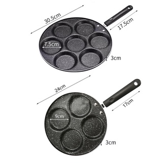 ❍✠☋4/7-hole Thickened Omelette Pan Aluminum Alloy Material Non-stick Egg Pancake Steak Pan Cooking Egg Ham Breakfast Mak