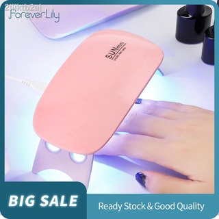 Mini Nail Dryer Machine 6W Nail UV LED Lamp Portable Micro USB Home Use Drying Lamp For All Gel Varnish Pink White Color