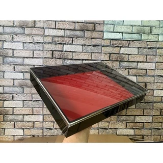 (เฉพาะฝาครอบ)ฝาปิดถาดซูชิแข็งแรงแบบดัดขอบ35x26cm ขนาดวัดด้านนอกของถาด