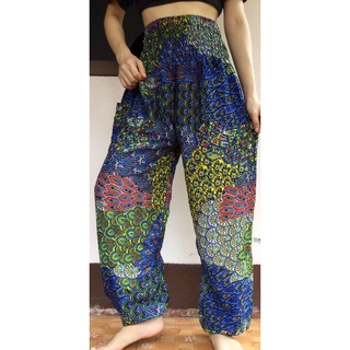 กางเกงขายาวผู้หญิงใส่สบาย กางเกงขายาวผู้หญิงแฟชั่น ฟรีไซส์  Harem pants Yoga pants Elephant pants