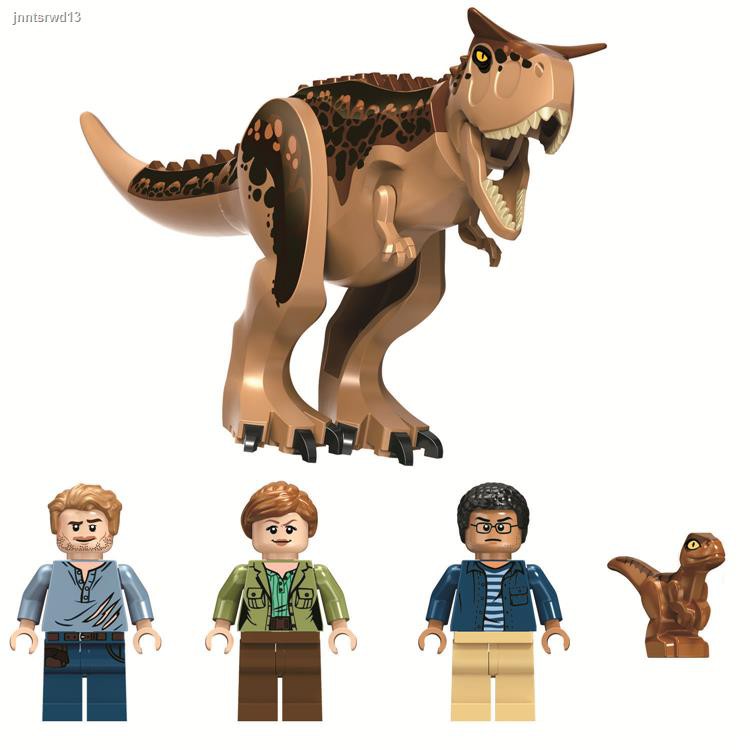 ของเล่นเลโก้❇∈❁Jurassic World Dinosaur Carnotaurus หลบหนีห้องโดยสารหลบหนีเด็กประกอบอาคารบล็อกของเล่น