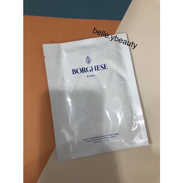 พร้อมส่ง ใหม่&แท้ 💯% Borghese Deep Hydration Hand Sheet Mask