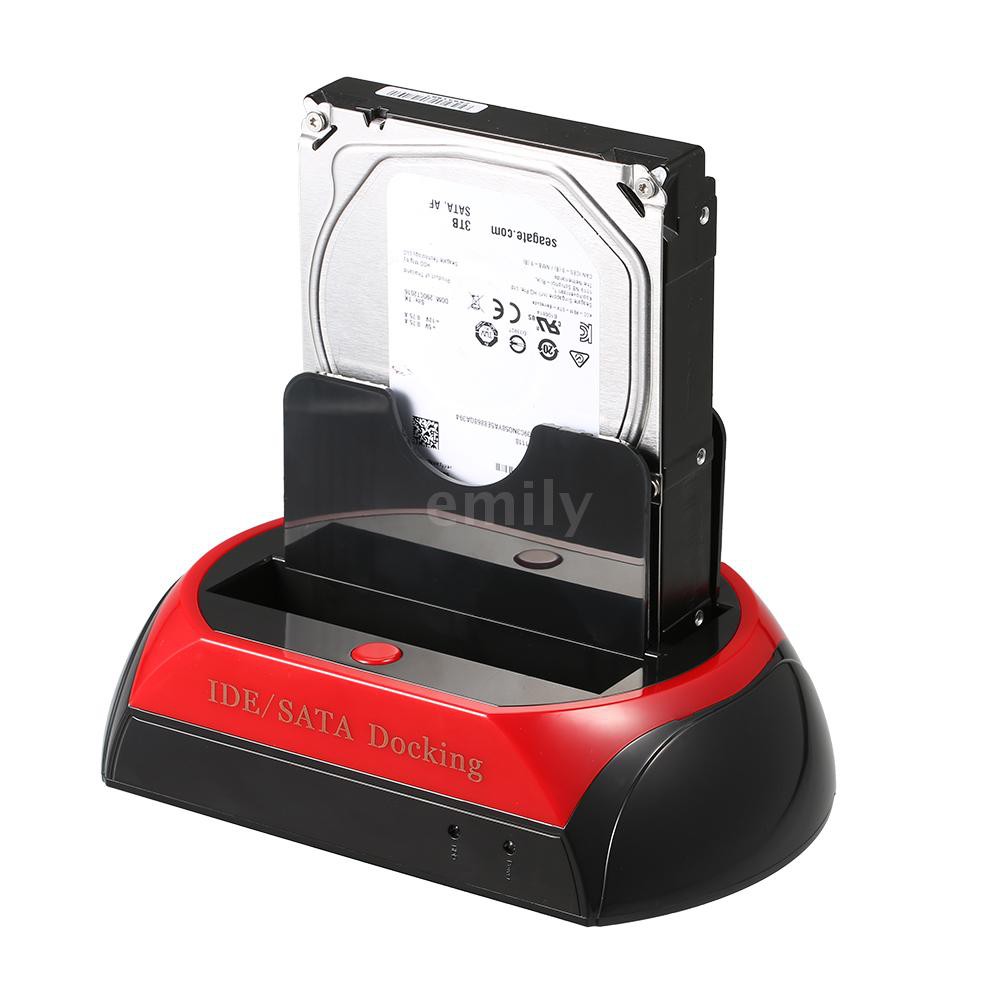 E & Y HDD Docking Station Dual Hard Disk Drive Docking Station Base สําหรับ 2.5 นิ้ว 3.5 นิ้ว IDE/SA