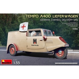 โมเดลประกอบ MiniArt 1/35 MI35382 TEMPO A400 LIEFERWAGEN GERMAN 3-WHEEL DELIVERY VAN