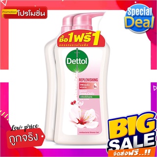 เดทตอล เจลอาบน้ำแอนตี้แบคทีเรีย สูตรรีเพลนนิชชิ่ง 500 มล. แพ็คคู่Dettol Replenishing Antibacterial Shower Gel 500 ml x 1