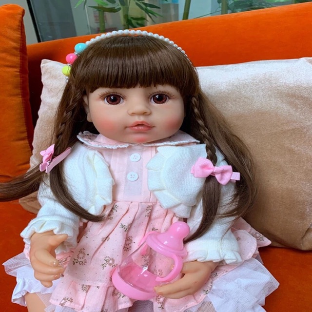 ตุ๊กตา ซิลิโคน เด็ก ผู้หญิง Alice ขนาด 55cm. Full Body Silicone สินค้าพร้อมส่ง ของเล่น ของขวัญ  เด็ก ทารก เหมือนจริง