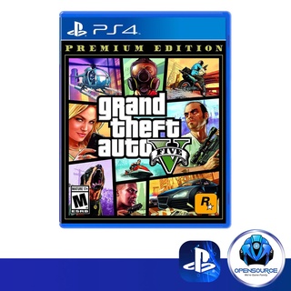 Playstation: แผ่นเกม PS4 &amp; PS5 - GTAV GTA5 Grand theft auto Five PREMIUM EDITION (US Z1)