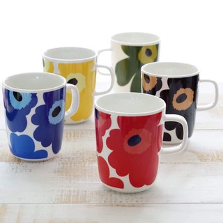 แก้วเซรามิค Porcelain อย่างดี ลายดอกไม้ Marimekko สีสันสวยสดใส