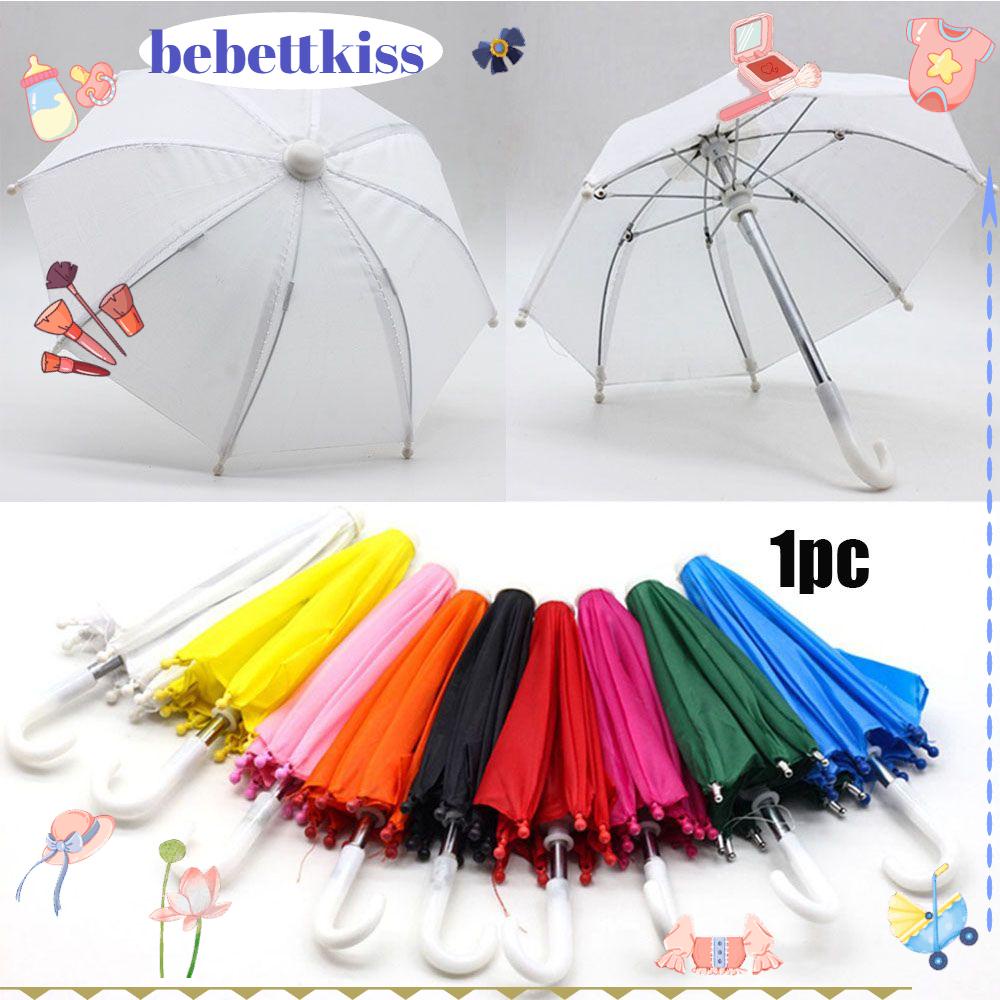Bebettform 1Pc Mini umbrella Plastic New Style American Doll Accessories Colorful Toy Umbrellas