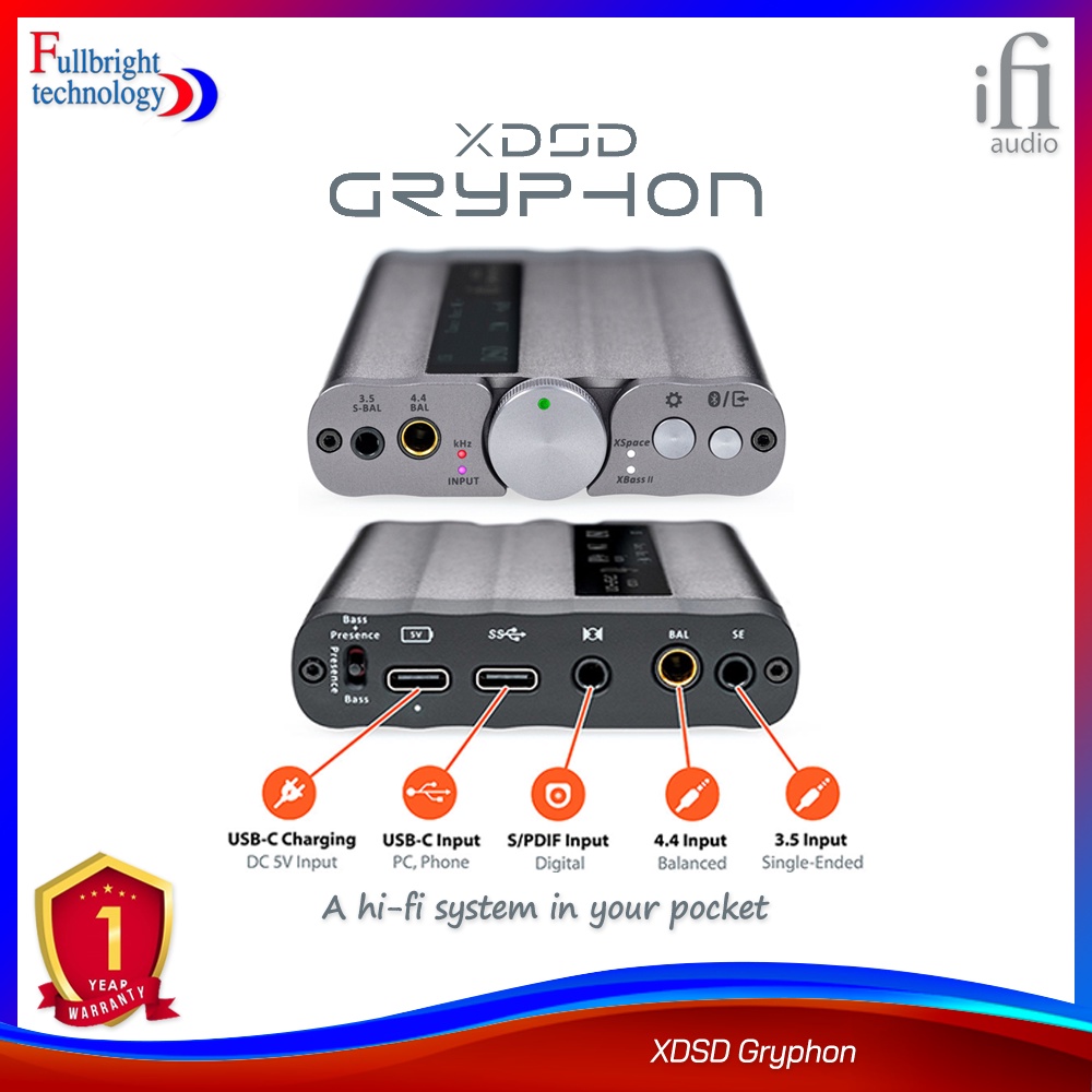 iFi Audio xDSD Gryphon DAC-Amp ขนาดพกพา รับประกันศูนย์ไทย 1 ปี