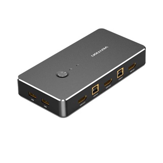 Vention กล่องสวิทช์แยก Hdmi Kvm 2 In 1 Out Box 4 K Usb Kvm Vga Switcher สําหรับเมาส์ คีย์บอร์ด AFR/DBE