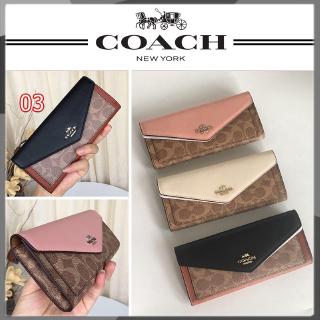 การขายแฟลช! 【ซื้อ 2 ชิ้นและรับส่วนลด 2% 】【HOT】COACH กระเป๋าสตางค์ใบยาวใหม่จัดซื้อต่างประเทศ F31547