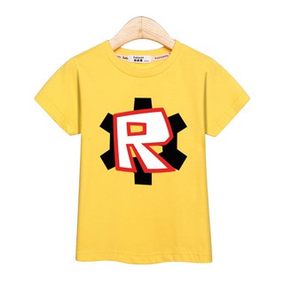 เสื้อยืดผ้าฝ้าย ลาย ROBLOX สำหรับเด็กผู้ชาย