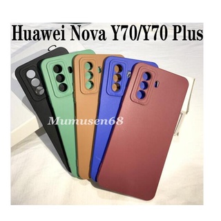 เคสโทรศัพท์มือถือ ซิลิโคนนุ่ม ผิวด้าน สีแคนดี้ สําหรับ Huawei Nova Y70 Y70 Plus Y90 Nova 9SE 8i 8SE 7SE 7i 6SE