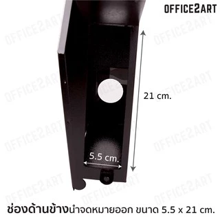 ตู้จดหมาย ตู้ไปรษณีย์ Two Tone Tower 22.5x36x8.5 ซม. สีเทา-ดำ ตู้รับจดหมาย กล่องจดหมาย mailbox