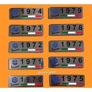 ตราสัญลักษณ์ vespa Year Emblem 1970-1979 vespa super sprint pts 90