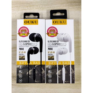 หูฟัง STEREO HEAOPHONES OUKU M02 เสียงดี ราคาถูก ใช้ได้กับโทรศัพท์ระบบ แอนดรอย ทุกรุ่น ของแท้100% (พร้อมส่ง 24 ชั่วโมง)