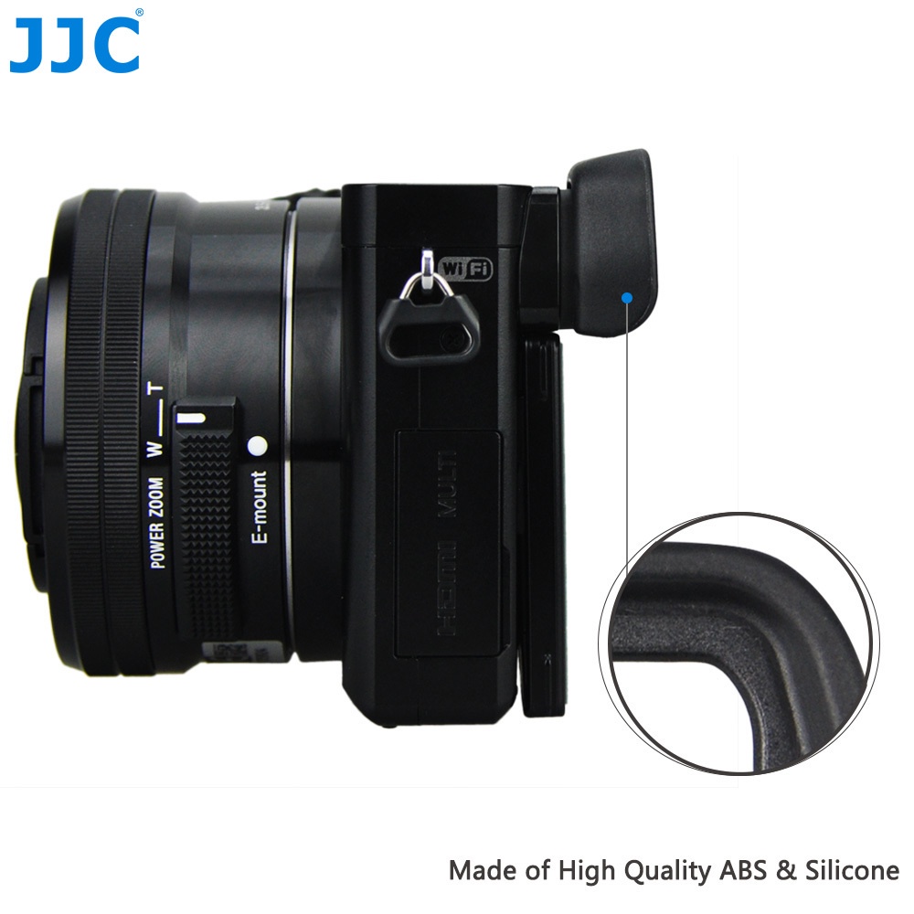 JJC ES-EP10 ยางรองตาซิลิโคนอ่อนนุ่มสำหรับกล้อง Sony a6300 a6100 a6000 NEX6 NEX7 NEX-6 NEX-7, เปลี่ยน FDA-EP10 ช่องมองภาพยางรองตา