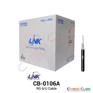 LINK CB-0106A RG 6/U Cable, 95% Shield, Black Jacket, ADVANCED, 500 M./Reel in Bx.