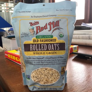 Bobs red OLD FASHIONED Rolled Oats Whole Grain  454 g.พร้อมส่ง