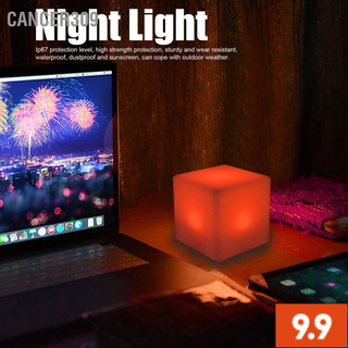 Cancer309 โคมไฟกลางคืน Led Rgbw หรี่แสงได้ ชาร์จ Usb พร้อมรีโมตคอนโทรล