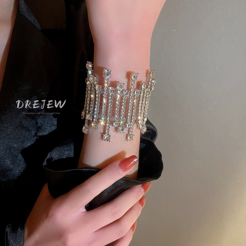DREJEW สร้อยข้อมือคริสตัลฝังเพชร ดีไซน์ทันสมัย สไตล์เกาหลี หรูหรา อินเทรนด์