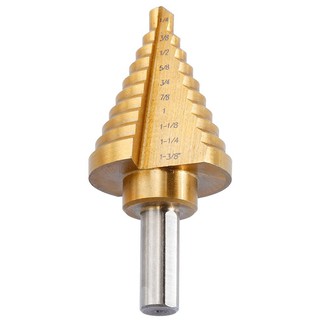 Step Drill Cone Drill Bits, High Speed Steel 10 Steps 1/4 to 1-3/8 inch TH