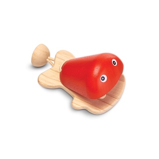 PlanToys 1643 Fish Castanet (Red) ของเล่นกรับปลาน้อย (สีแดง) สำหรับเด็ก 1 ปีขึ้นไป