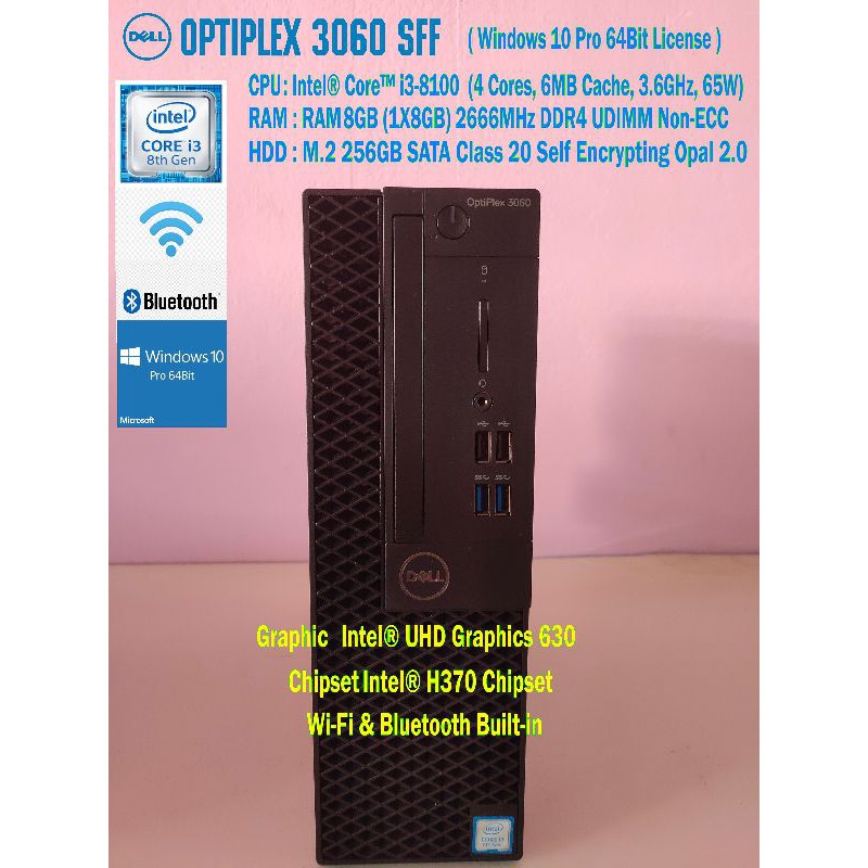 Dell OptiPlex 3060 SFF Intel Core i3-8100 ( Gen 8)