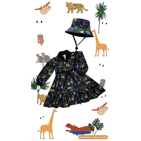 Babylovett tiger matchbox dress size 4T