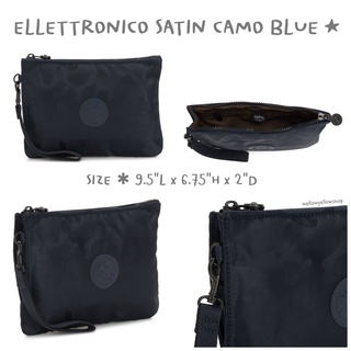 กระเป๋าคล้องมือ Kipling ​​Ellettronico ​​SATIN CAMO BLUE