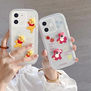 เคส Vivo V23 V23E V15 V17 V19 V20 V20 Pro V20SE V21 V11i เคสโทรศัพท์มือถือ ซิลิโคน ลายหมีน่ารัก อุปกรณ์เสริม