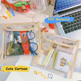 กระเป๋าเครื่องเขียน Pvc สีใสใบใหญ่