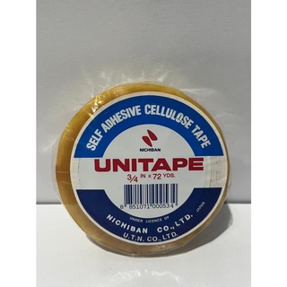 เทปเซลลูโลส 3" Core 3/4"x72y. ยูนิเทป Cellulose Tape 3" Core 3/4"x72y.