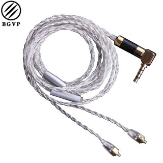 bgvp 5n occ dm5 สายเคเบิ้ลหูฟังชุบเงินพร้อมไมโครโฟน 835 BGVP 5N OCC DM5 Silver Plated Earphone Cable SE535 846 Upgraded Cable