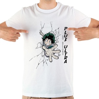 ขายดี!เสื้อยืดแขนสั้นลําลอง พิมพ์ลายอนิเมะ My Hero Academia izuku สีขาว สไตล์ญี่ปุ่น สําหรับผู้ชายS-5XL