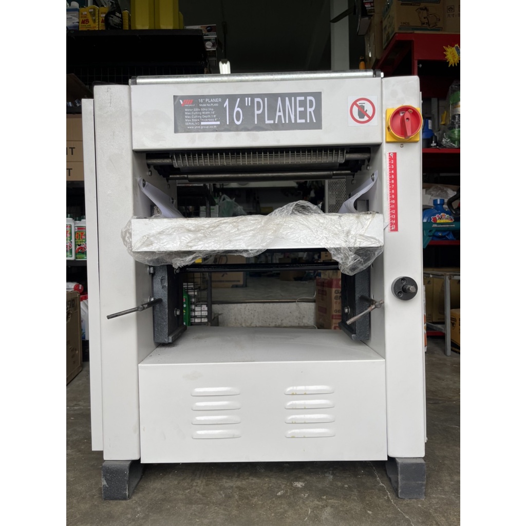 แท่นไสไม้อัตโนมัติยี่ห้อบิ๊กวู้ดกำลังมอเตอร์3 HP2.2Kw.220V.รุ่นPL-400(BIGWOOD PL400) ขนาด16นิ้วไสไม้