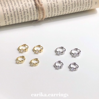 (กรอกโค้ด GG24P ลด 65.- earika.earrings - starlight hoop  ต่างหูห่วงเงินแท้ เหมาะสำหรับคนแพ้ง่าย