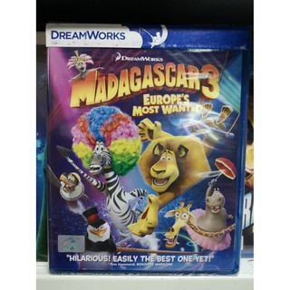 Blu-ray : Madagascar 3 Europes Most Wanted (2012) มาดากัสการ์ 3 ข้ามป่าไปซ่าส์ยุโรป " Dream Work Animation "