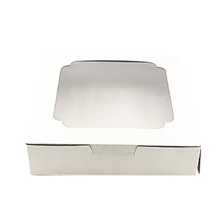กล่องเค้กบราวนี่ 20.5x20.5x5 ซม. แพ็ค 24 ใบ/Aroma Brownie Cake Box 20.5x20.5x5 cm. Pack of 24 pieces.
