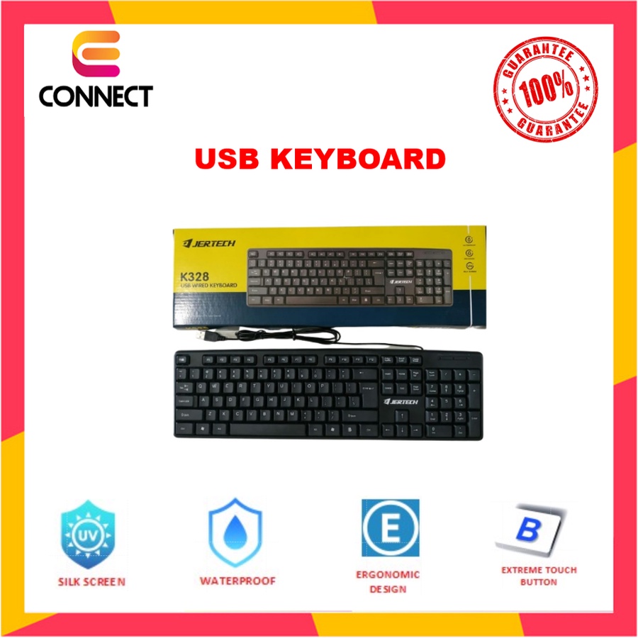 K328 คีย์บอร์ดแบบมีสาย USB 104 คีย์