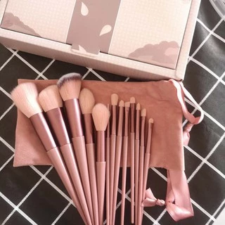 ✨sales✨พร้อมส่ง แปรงแต่งหน้า FIX แท้ 13 ชิ้นถุงผ้า ครบชุด แปรงแต่งหน้าคุณภาพสูง ด้ามไม้