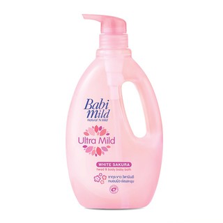 ถูกที่สุด✅  เบบี้มายด์ สบู่เหลว กลิ่นไวท์ ซากุระ ขนาด 850 มล. Babi Mild Head &amp; Body Baby Bath Sakura 850 ml