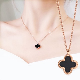 ยุโรปและอเมริกา Four Leaf Clover Love Heart สร้อยคอ Clavicle Chain      European and American Four Leaf Clover Love Heart Clavicle Chain Necklace