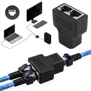 【HHEL】อะแดปเตอร์เชื่อมต่อเครือข่ายอีเธอร์เน็ต Lan 1 เป็น 2 ทาง RJ45 ตัวเมีย