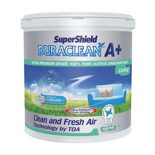 สีน้ำทาฝ้า TOA SUPERSHIELD DURACLEAN A+ #D777 ด้าน 1 แกลลอน