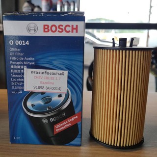 ฺBosch O0014 กรองน้ำมันเครื่อง Chevrolet cruze 1.8 เบนซิน, Sonic 1.4