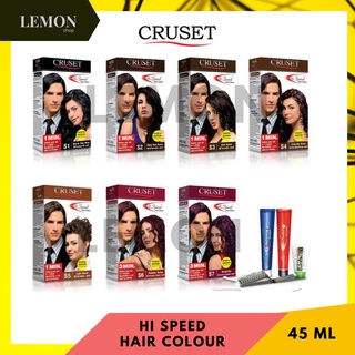 Cruset Hi-Speed Hair Colour 45ml. (S1 Black,S2,S3 Dark Brown,S4 Chocolate,S5,S6 Mocha,S7,S8)