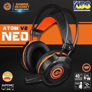 06.06 หูฟัง Neolution E-Sport Gaming Headset ATOM V2 Black ใช้ได้กับPC โน๊ตบุ๊ค และมือถือ  รับประกันของแท้ พร้อมส่ง💥